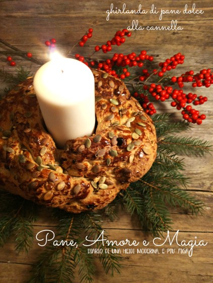 ghirlanda di pane dolce alla cannella 3